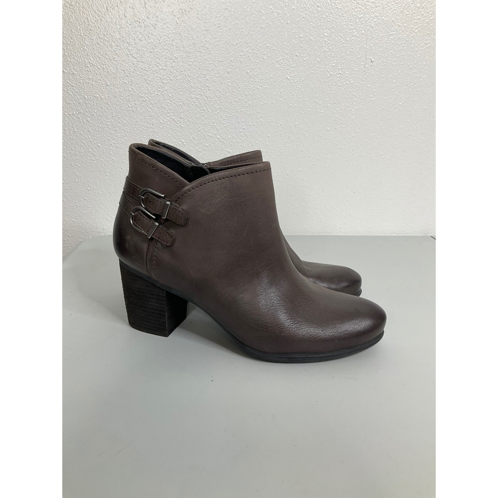 Josef Seibel Sienna 03 Brown Leather Double Buckle Ankle Boots Womens 40
